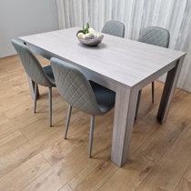 Keown solid wood modern deals dining table george oliver